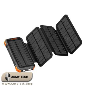 پاوربانک خورشیدی پرودو porodo pb070 20000 پنل سولار 4تایی