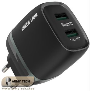 شارژر دیواری دو پورت USB گرین لاین 12W Green Lion