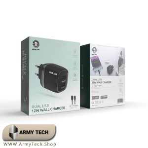 شارژر دیواری دو پورت USB گرین لاین 12W Green Lion