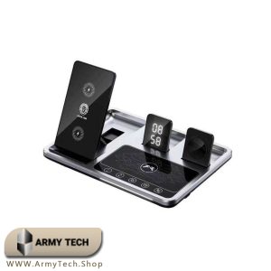 شارژر وایرلس گرین لاین 4in1 پایه شارژ چندکاره گوشی