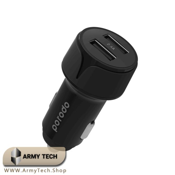 خرید شارژر فندکی دو پورت پرودو بلو Porodo Blue