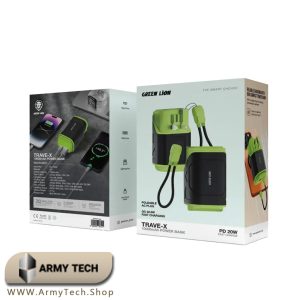 پاوربانک گرین لاین trave x 10000mah glpx20 Green Lion