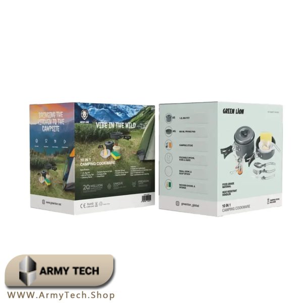 ست ظروف کمپینگ گرین لاین 10 تکه Green Lion Camping Cookware 10in1
