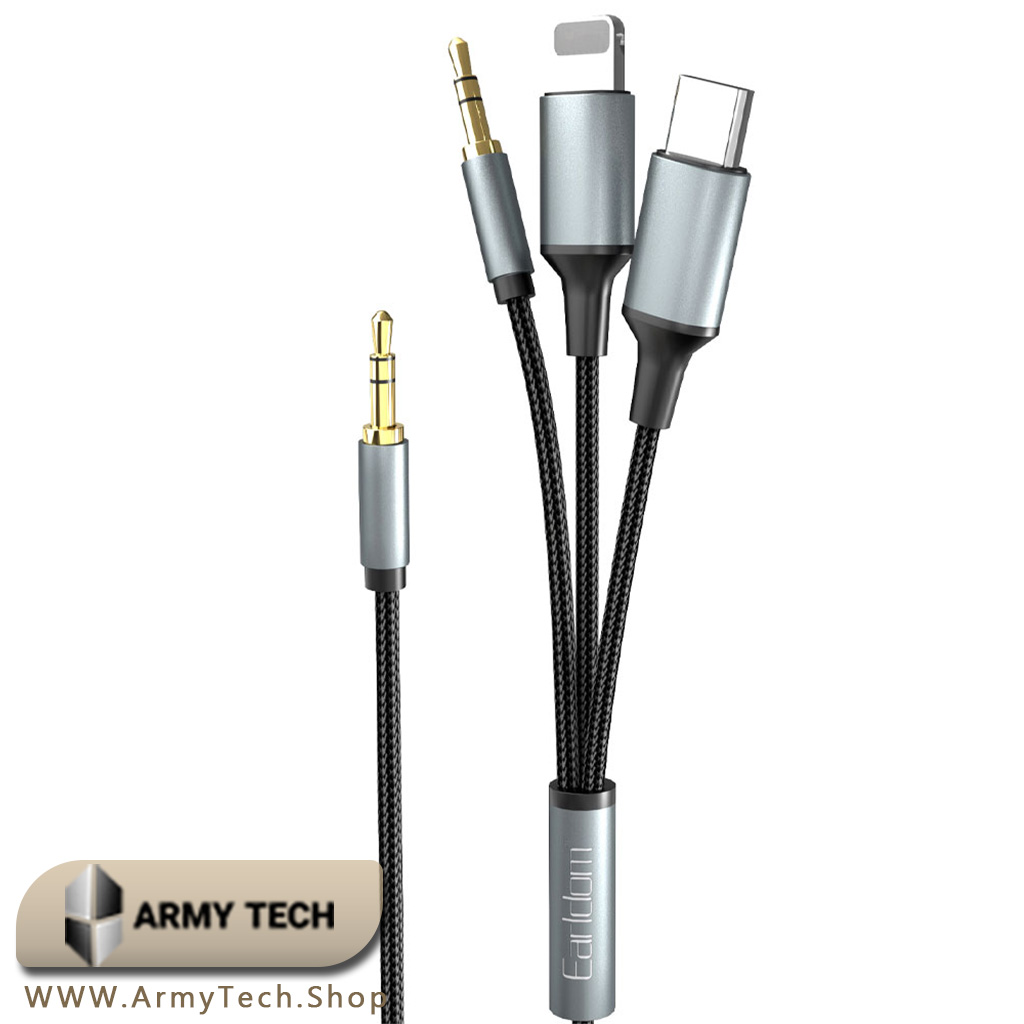 3in1 AUX-1 کابل aux 3در1 ارلدام 120cm Earldom